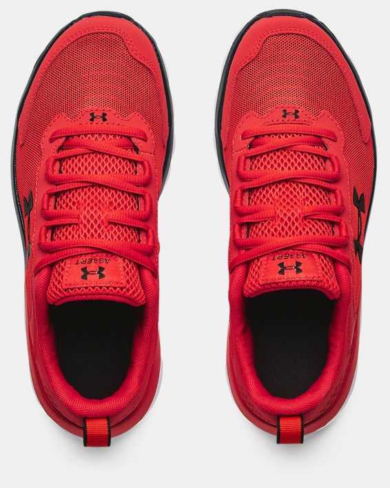 Boys' Grade School UA Assert 9 Wide Running Shoes, Red, pdpMainDesktop image number 2